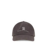 Brunello Cucinelli Brown Cotton Cap (Baseball Hat)