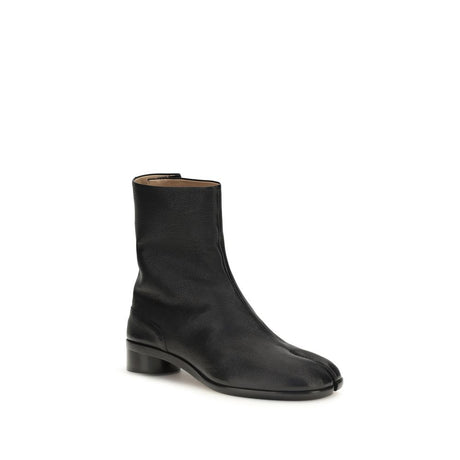 Maison Margiela Black Calf Leather Bos Taurus Ankle Boots