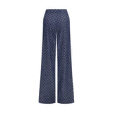 Gucci Blue Cotton Casual Pants