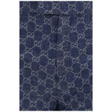 Gucci Blue Cotton Casual Pants