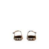 Burberry Brown Fabric Ballet Flats