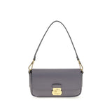 Coccinelle Blue Calf Leather Bos Taurus Shoulder Bag