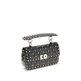 Valentino Garavani Black Calf Leather Bos Taurus Handbag