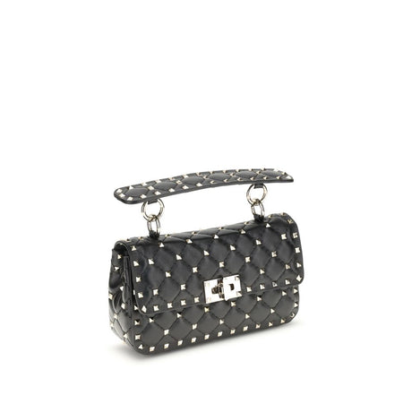 Valentino Garavani Black Calf Leather Bos Taurus Handbag