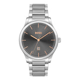 Hugo Boss Gray Stainless Steel Dress Watch