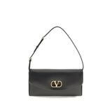 Valentino Garavani Brown Calf Leather Bos Taurus Shoulder Bag