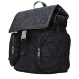 Versace Black Fabric Backpack