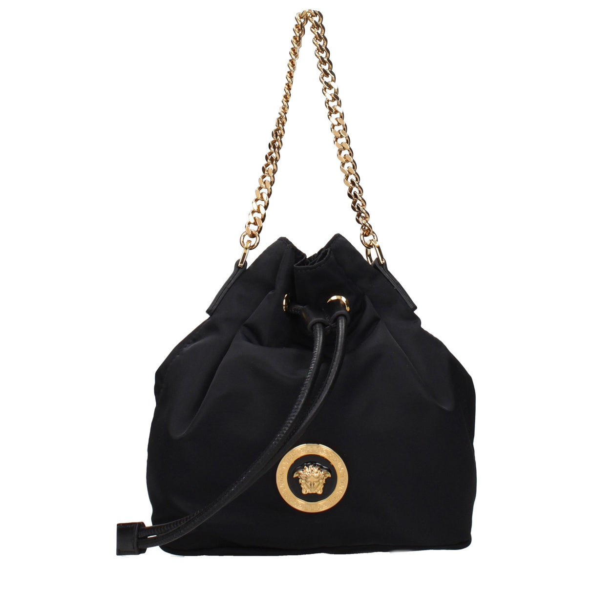 Versace Black Fabric Handbag
