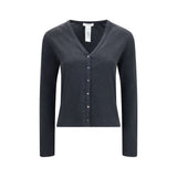 The Row Gray Cotton Cardigan