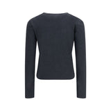 The Row Gray Cotton Cardigan