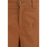 Chloé Orange Cotton Casual Pants