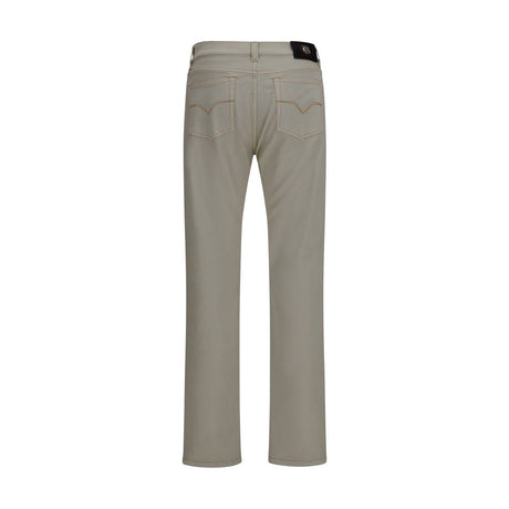 Versace Beige Cotton Tapered Jeans