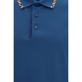 Burberry Blue Cotton Polo Shirt