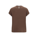Brunello Cucinelli Brown Elastane T-Shirt