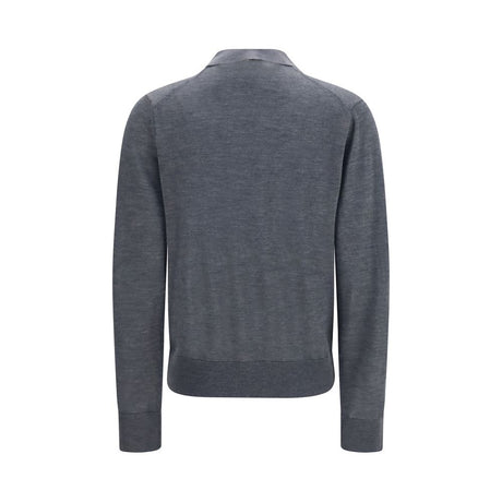 Loulou De Saison Gray Cashmere Polo Shirt