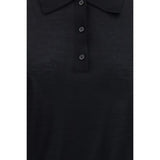 Loulou De Saison Black Cashmere Polo Shirt