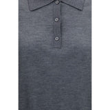 Loulou De Saison Gray Cashmere Polo Shirt