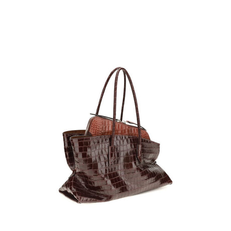 The Attico Bordeaux Calf Leather Bos Taurus Shoulder Bag