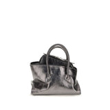 The Attico Gray Calf Leather Bos Taurus Handbag