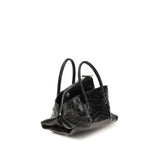 The Attico Black Calf Leather Bos Taurus Handbag