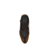 The Attico Brown Calf Leather Bos Taurus Ballet Flats