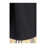Burberry Black Wool Oves Aries Midi Skirt