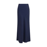 Loulou De Saison Blue Silk Long Skirt