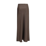 Loulou De Saison Brown Silk Long Skirt