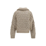 Brunello Cucinelli Beige Wool Oves Aries Cardigan