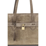 Brunello Cucinelli Brown Calf Leather Bos Taurus Shoulder Bag