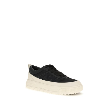 Moncler Black Calf Leather Bos Taurus Athletic Sneakers