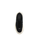 Moncler Black Calf Leather Bos Taurus Athletic Sneakers