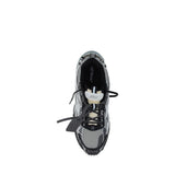 Off-White Gray Polyurethane Athletic Sneakers