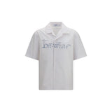Off-White White Cotton Pattern Shirt