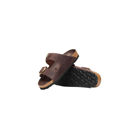 Birkenstock Brown Leather Flat Sandals