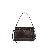 Prada Brown Calf Leather Bos Taurus Handbag