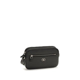 Valentino Garavani Black Calf Leather Bos Taurus Shoulder Bag
