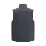 Lardini Gray Wool Oves Aries Sleeveless Jacket