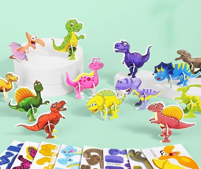 30pcs 3D Dinosaur Paper Puzzle for Kids (Single Piece)