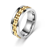 Stainless Steel Spinner Fidget Ring for Men