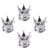 Crown Tire Valve Stem Caps for Universal Car Decor