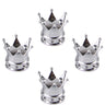 Crown Tire Valve Stem Caps for Universal Car Decor