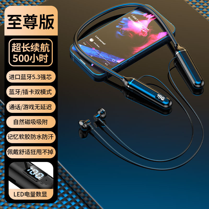 Wireless Neckband Bluetooth Headphones with Battery Display