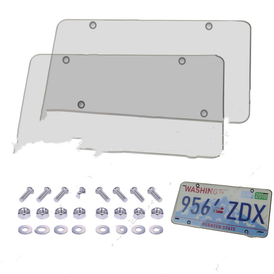 American Style License Plate Cover - Car License Frame, Solid Color Plastic