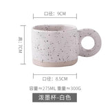 Korean Style Ink Splash Ceramic Mug for Coffee and Tea