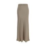 Max Mara Beige Silk Long Skirt