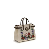 Valentino Garavani Beige Linen Shoulder Bag