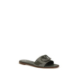 Valentino Garavani Bicolor Calf Leather Bos Taurus Flat Sandals