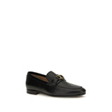 Valentino Garavani Black Calf Leather Bos Taurus Slip-On Loafers