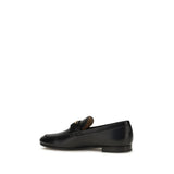 Valentino Garavani Black Calf Leather Bos Taurus Slip-On Loafers